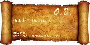Oskó Dominik névjegykártya