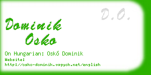 dominik osko business card